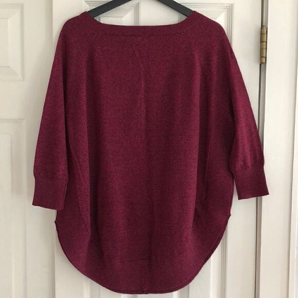 Express 3/4 Sleeve Burgundy Sweater - Picture 9 of 16